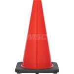 Cone with Base: Polyvinylchloride, 12" OAH, Orange (MOQ=1, Pkg Qty=1)