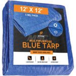 Tarp/Dust Cover: 12' Wide, 12' Long, Polyethylene (MOQ=1, Pkg Qty=1)