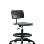 Core Polyurethane Chair - Medium Bench Height with Black Foot Ring & Casters