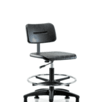 Core Polyurethane Chair - Medium Bench Height with Chrome Foot Ring & Stationary Glides