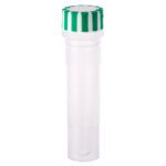 1.5mL Screw Top Micro Tube and Cap, Self-Standing, Grip Band, Green Grip Cap With Integrated O-Ring, Sterile