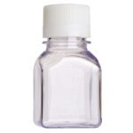 125mL Media Bottle, Square, PETG, Tamper Evident, Bulk, Sterile