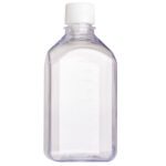 1000mL Media Bottle, Square, PETG, Bulk, Sterile