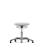Class 10 Huron Polyurethane Clean Room Stool - Desk Height with Stationary Glides in Gray Polyurethane