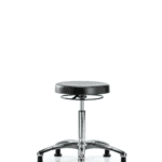 Class 10 Polyurethane Clean Room Stool  - Medium Bench Height with Stationary Glides