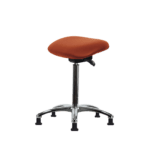 Class 100 Clean Room Vinyl Sit-Stand - Standing Height with Stationary Glides in Mandarin Voyager Vinyl