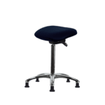 Class 100 Clean Room Vinyl Sit-Stand - Standing Height with Stationary Glides in Ink Voyager Vinyl