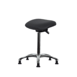 Class 100 Clean Room Vinyl Sit-Stand - Standing Height with Stationary Glides in Graphite Voyager Vinyl