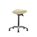 Class 100 Clean Room Vinyl Sit-Stand - Standing Height with Stationary Glides in Adobe White Trailblazer Vinyl
