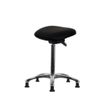 Class 100 Clean Room Vinyl Sit-Stand - Standing Height with Stationary Glides in Black Trailblazer Vinyl