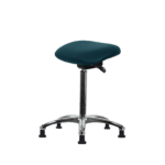 Class 100 Clean Room Vinyl Sit-Stand - Standing Height with Stationary Glides in Colonial Blue Trailblazer Vinyl
