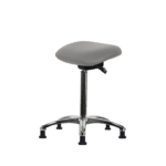 Class 100 Clean Room Vinyl Sit-Stand - Standing Height with Stationary Glides in Dove Trailblazer Vinyl