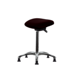 Class 100 Clean Room Vinyl Sit-Stand - Standing Height with Stationary Glides in Burgundy Trailblazer Vinyl