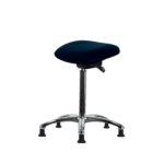 Class 100 Clean Room Vinyl Sit-Stand - Standing Height with Stationary Glides in Imperial Blue Trailblazer Vinyl