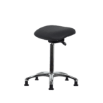 Class 100 Clean Room Vinyl Sit-Stand - Standing Height with Stationary Glides in Charcoal Trailblazer Vinyl