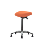 Class 100 Clean Room Vinyl Sit-Stand - Standing Height with Stationary Glides in Orange Kist Trailblazer Vinyl