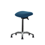 Class 100 Clean Room Vinyl Sit-Stand - Standing Height with Stationary Glides in Marine Blue Supernova Vinyl