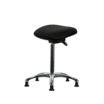 Class 100 Clean Room Vinyl Sit-Stand - Standing Height with Stationary Glides in Carbon Supernova Vinyl