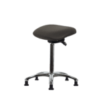 Class 100 Clean Room Vinyl Sit-Stand - Standing Height with Stationary Glides in Sterling Supernova Vinyl
