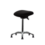 Class 100 Clean Room/ESD Sit-Stand - Standing Height with ESD Stationary Glides in ESD Black Vinyl