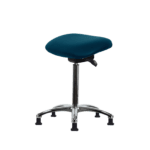 Class 100 Clean Room/ESD Sit-Stand - Standing Height with ESD Stationary Glides in ESD Blue Vinyl